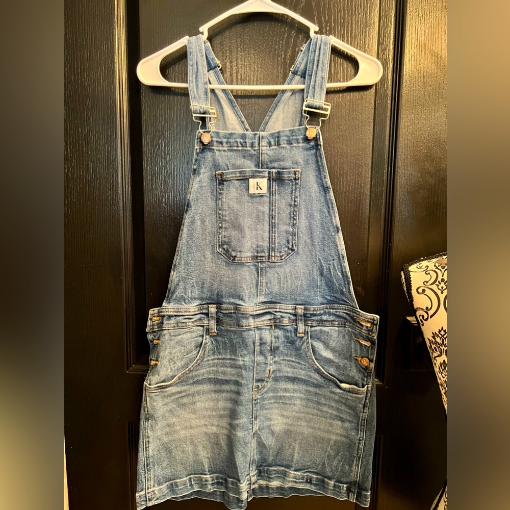 Calving Klein CK vintage denim shirt overall dress/jumper